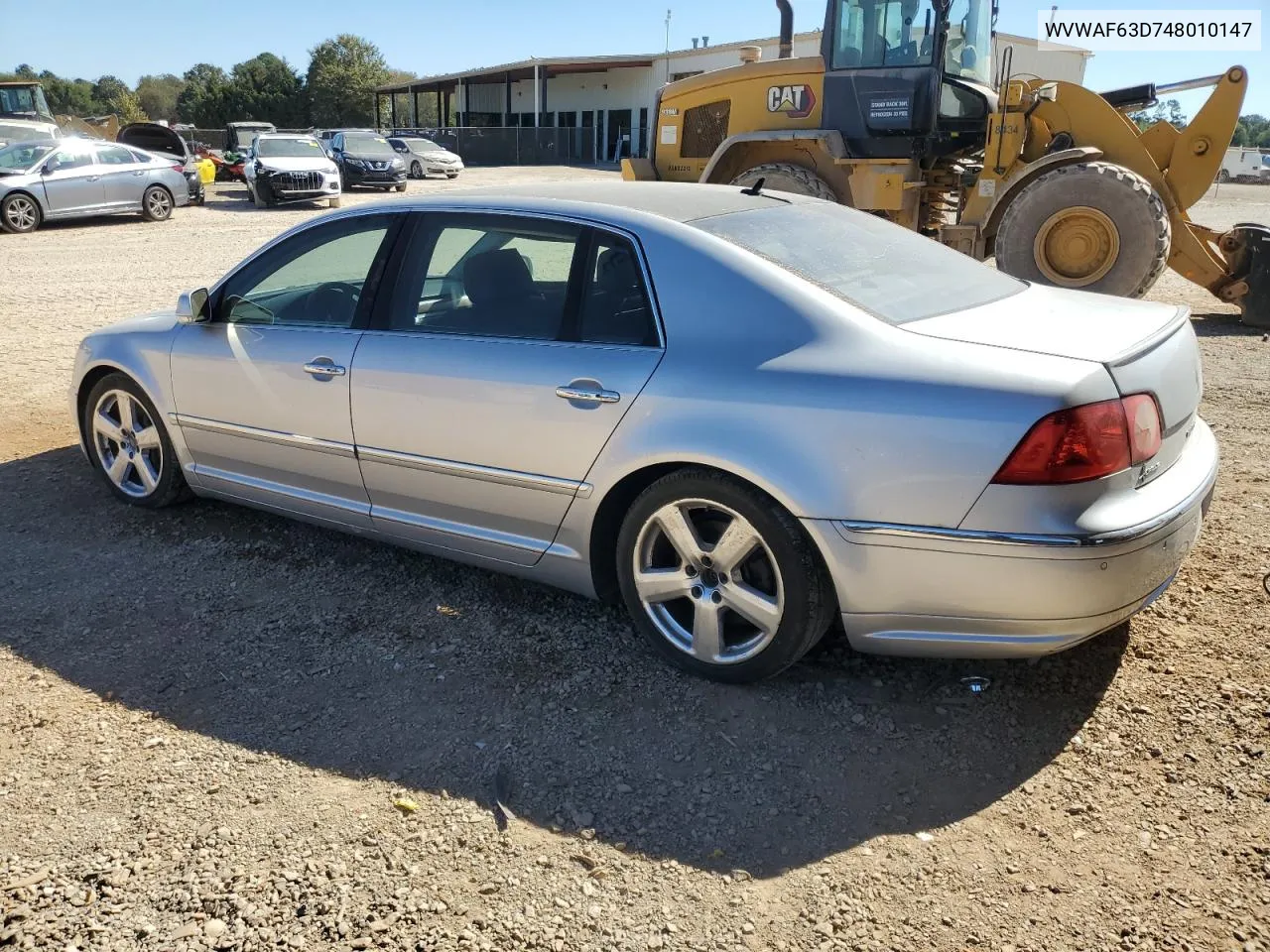 2004 Volkswagen Phaeton 4.2 VIN: WVWAF63D748010147 Lot: 75843654