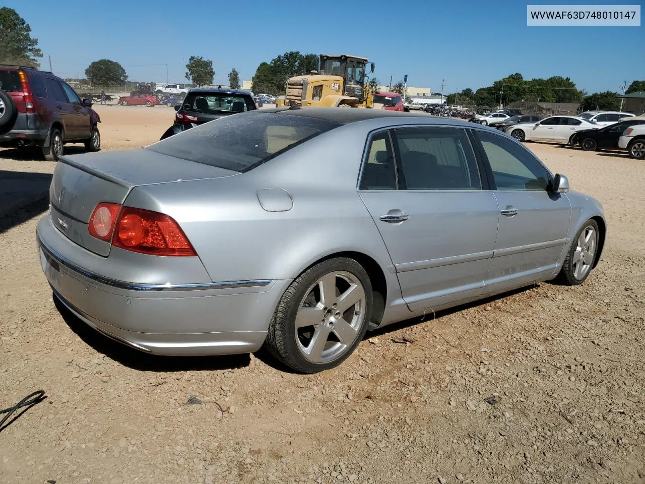 2004 Volkswagen Phaeton 4.2 VIN: WVWAF63D748010147 Lot: 75843654