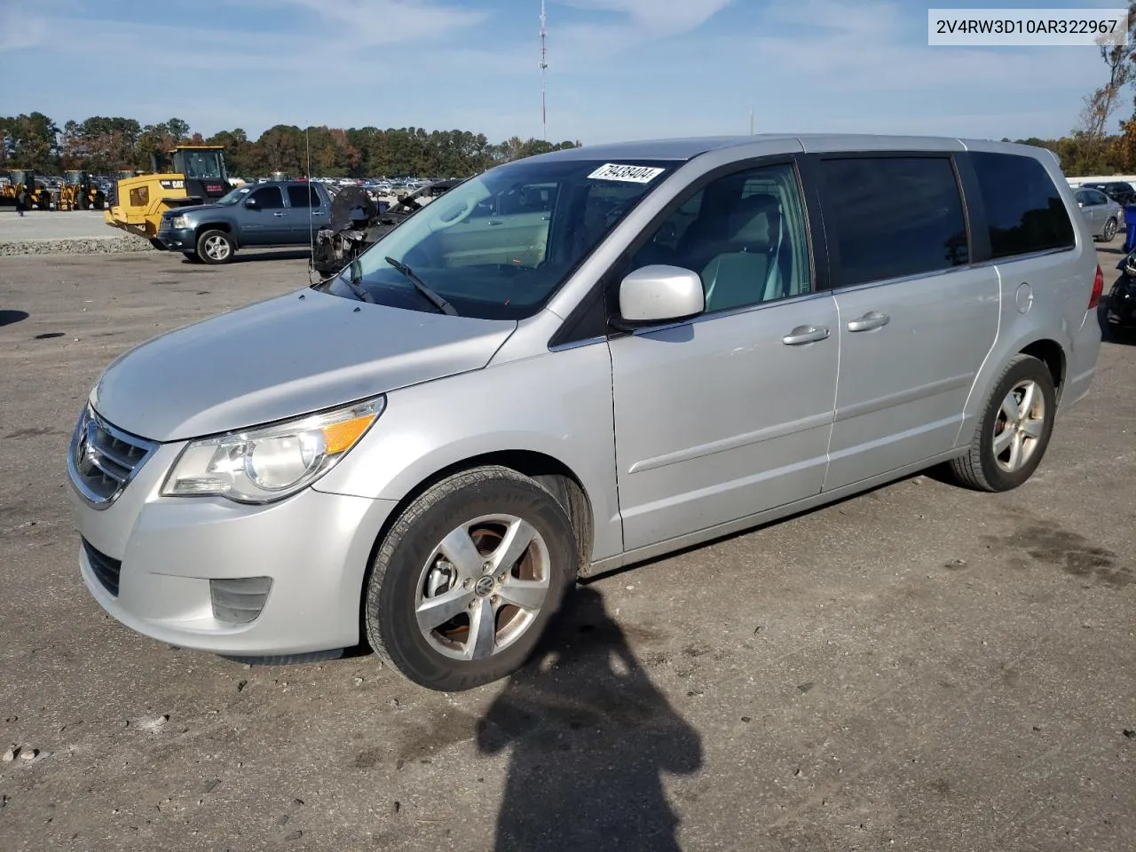 2010 Volkswagen Routan Se VIN: 2V4RW3D10AR322967 Lot: 79438404