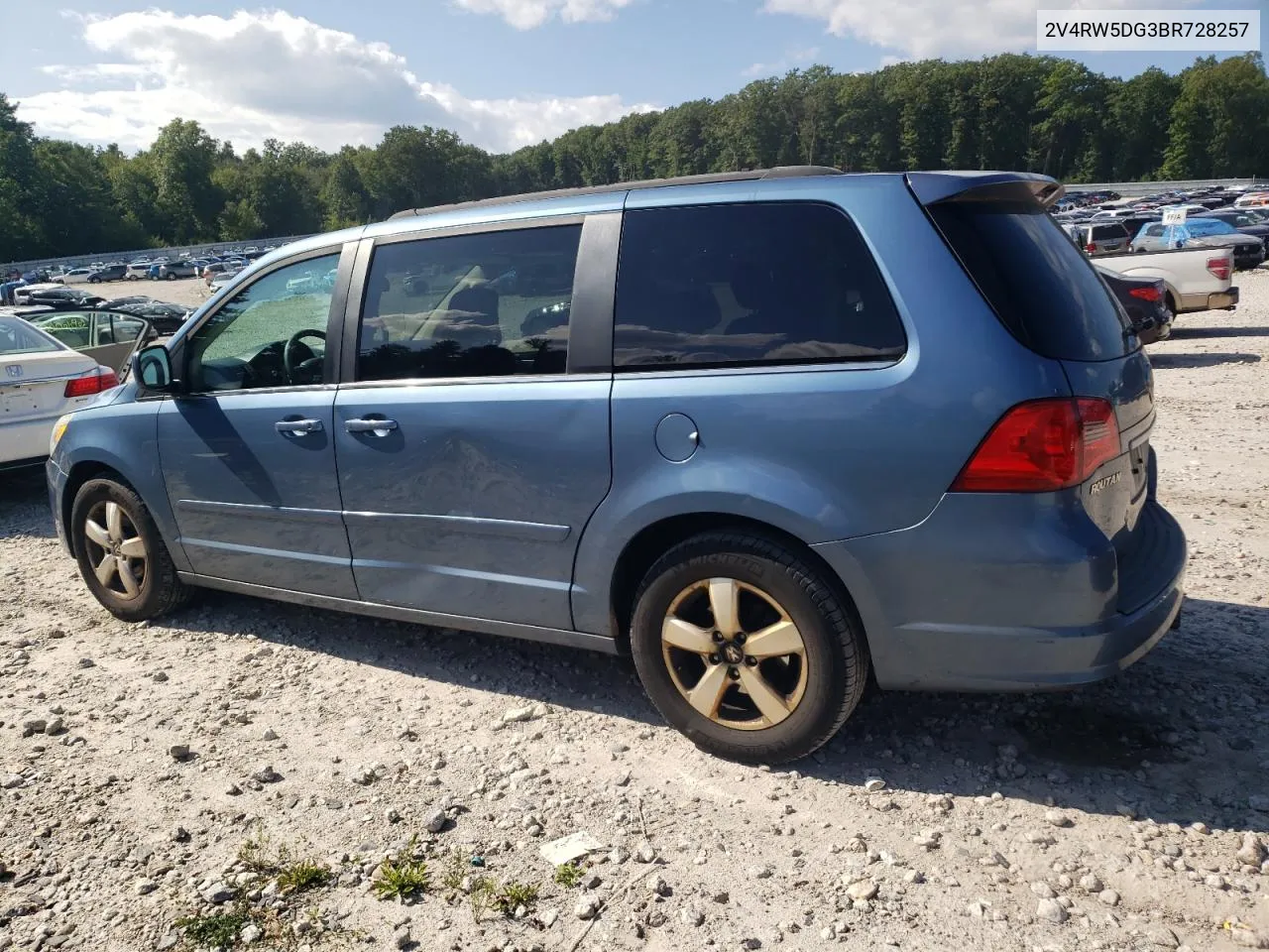 2011 Volkswagen Routan Sel VIN: 2V4RW5DG3BR728257 Lot: 68937504