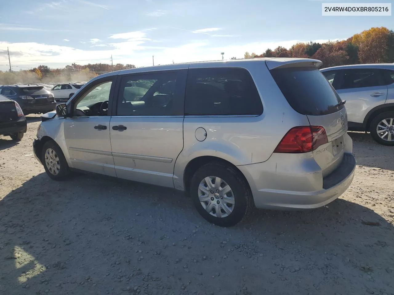 2011 Volkswagen Routan S VIN: 2V4RW4DGXBR805216 Lot: 77845554