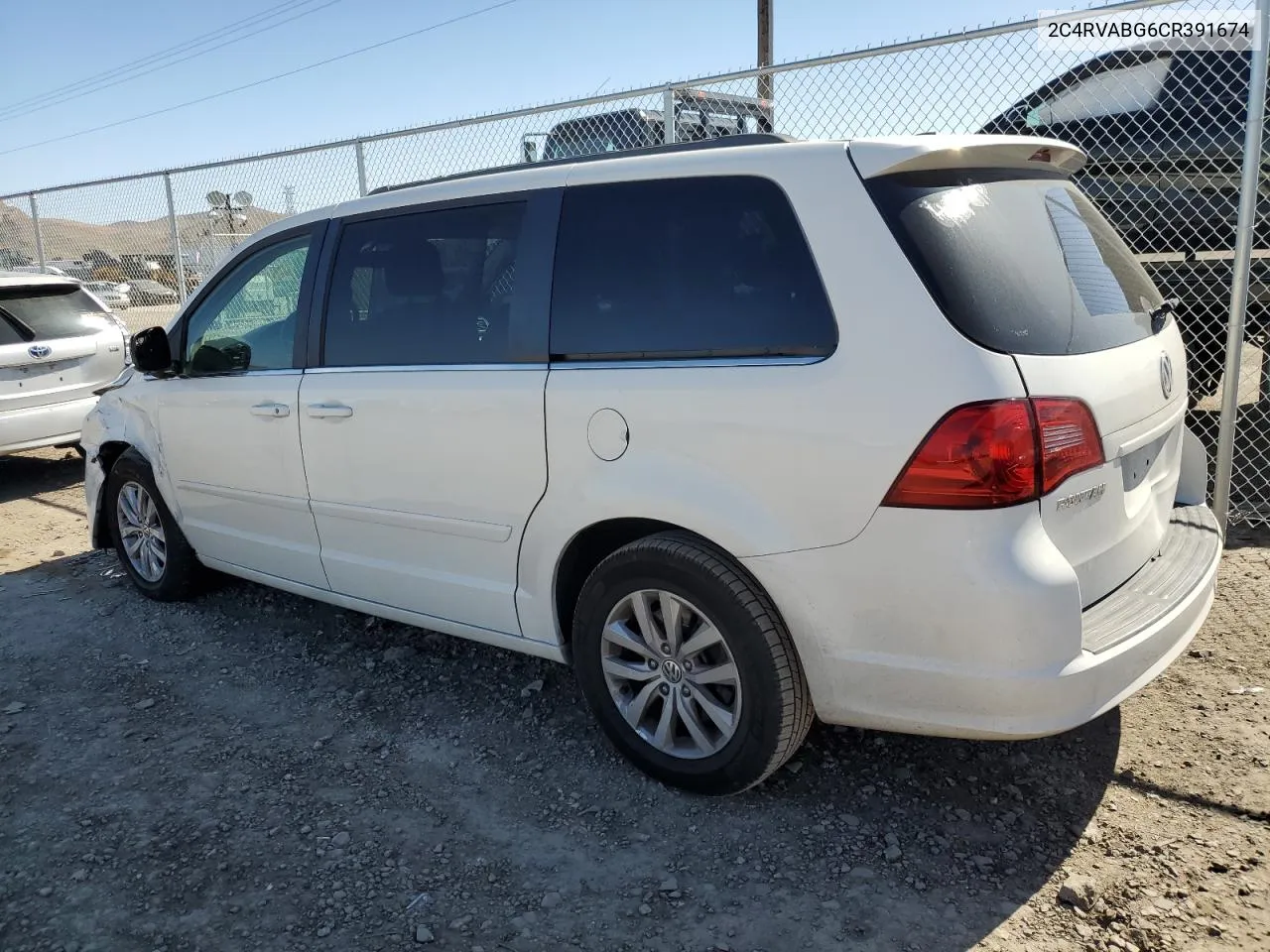 2012 Volkswagen Routan Se VIN: 2C4RVABG6CR391674 Lot: 44779344