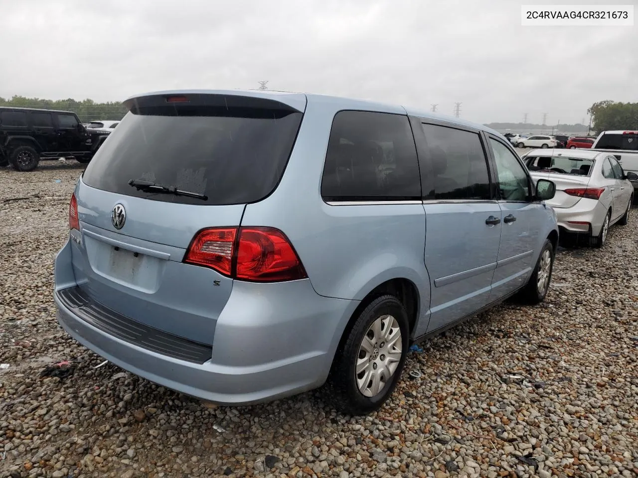 2012 Volkswagen Routan S VIN: 2C4RVAAG4CR321673 Lot: 71280464