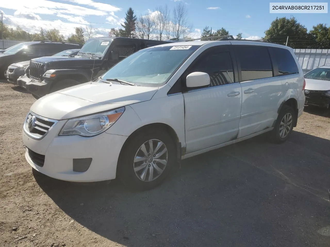 2C4RVABG8CR217251 2012 Volkswagen Routan Se