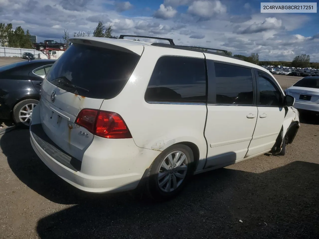 2012 Volkswagen Routan Se VIN: 2C4RVABG8CR217251 Lot: 73131454