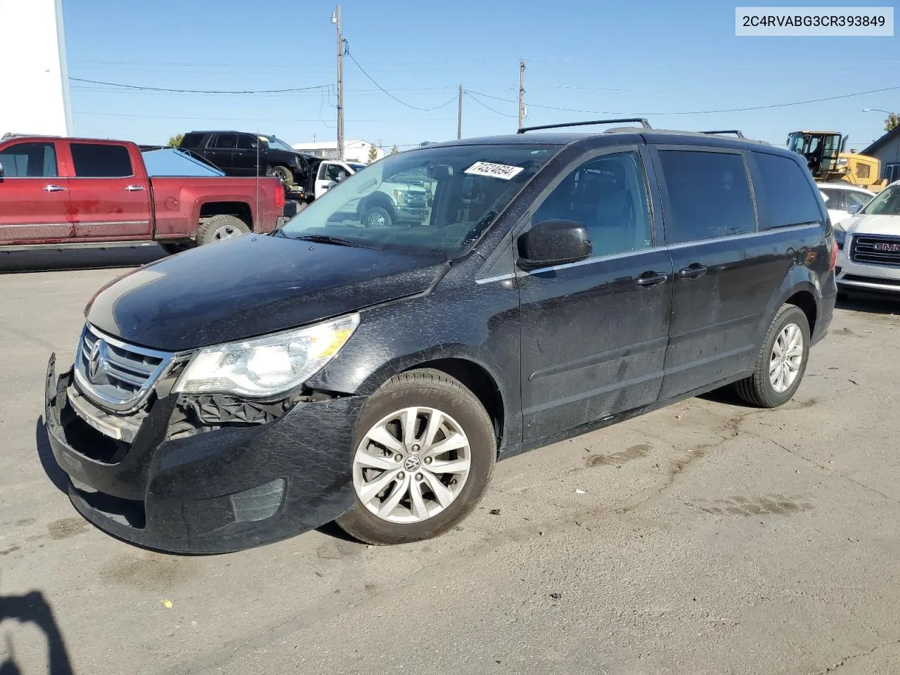 2012 Volkswagen Routan Se VIN: 2C4RVABG3CR393849 Lot: 74524694