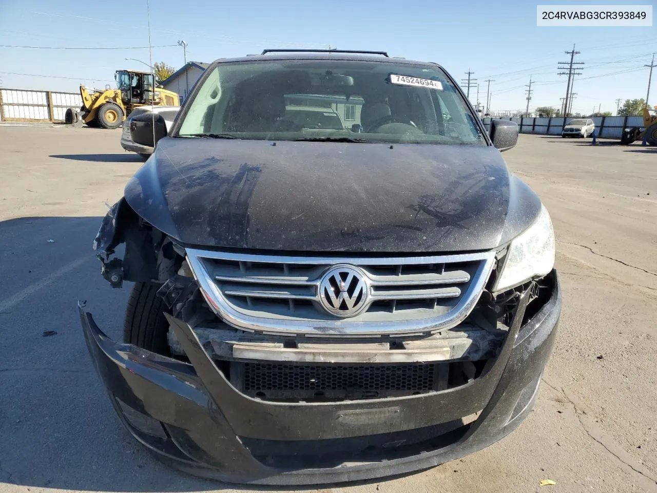 2012 Volkswagen Routan Se VIN: 2C4RVABG3CR393849 Lot: 74524694