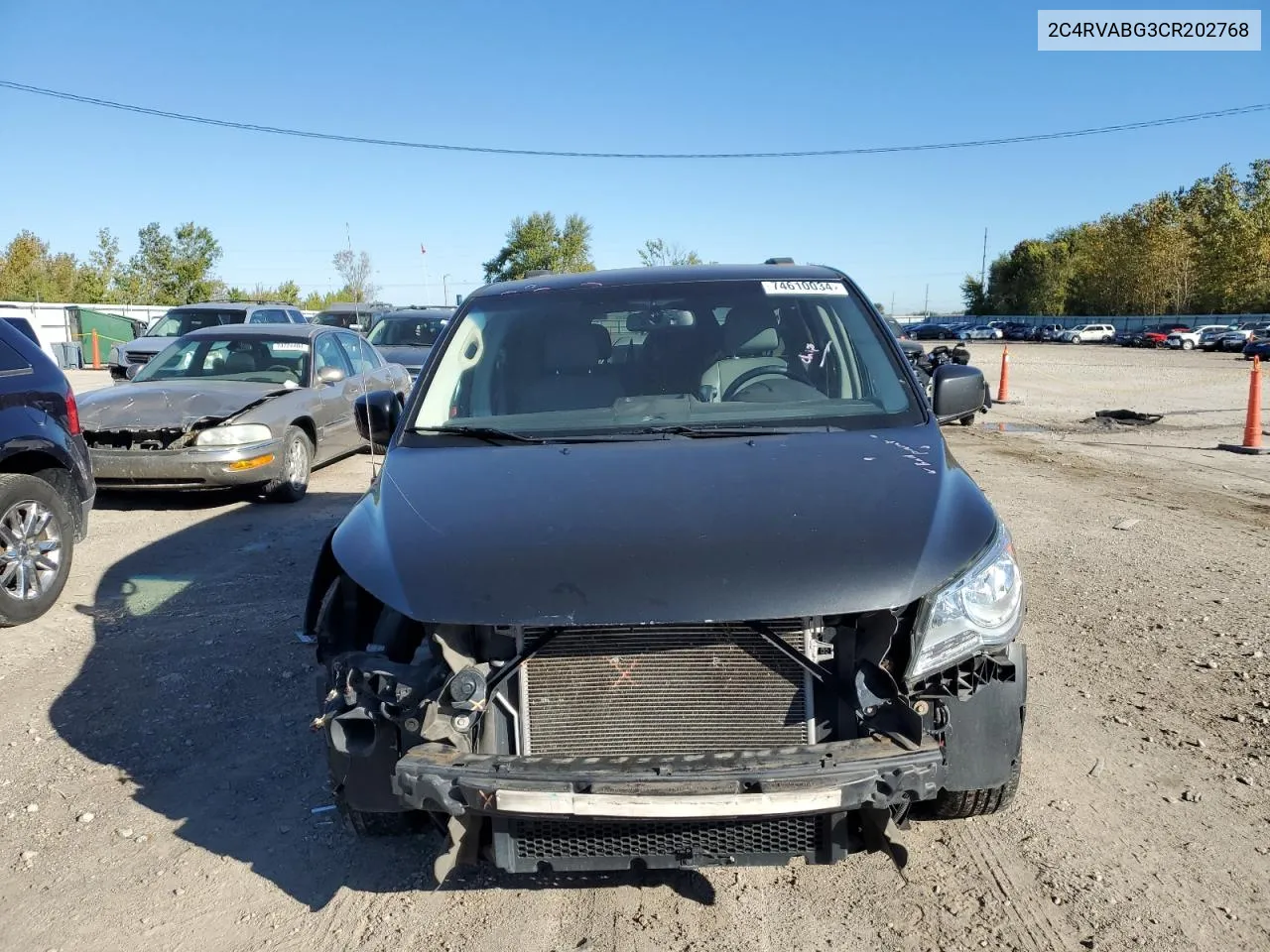 2012 Volkswagen Routan Se VIN: 2C4RVABG3CR202768 Lot: 74610034