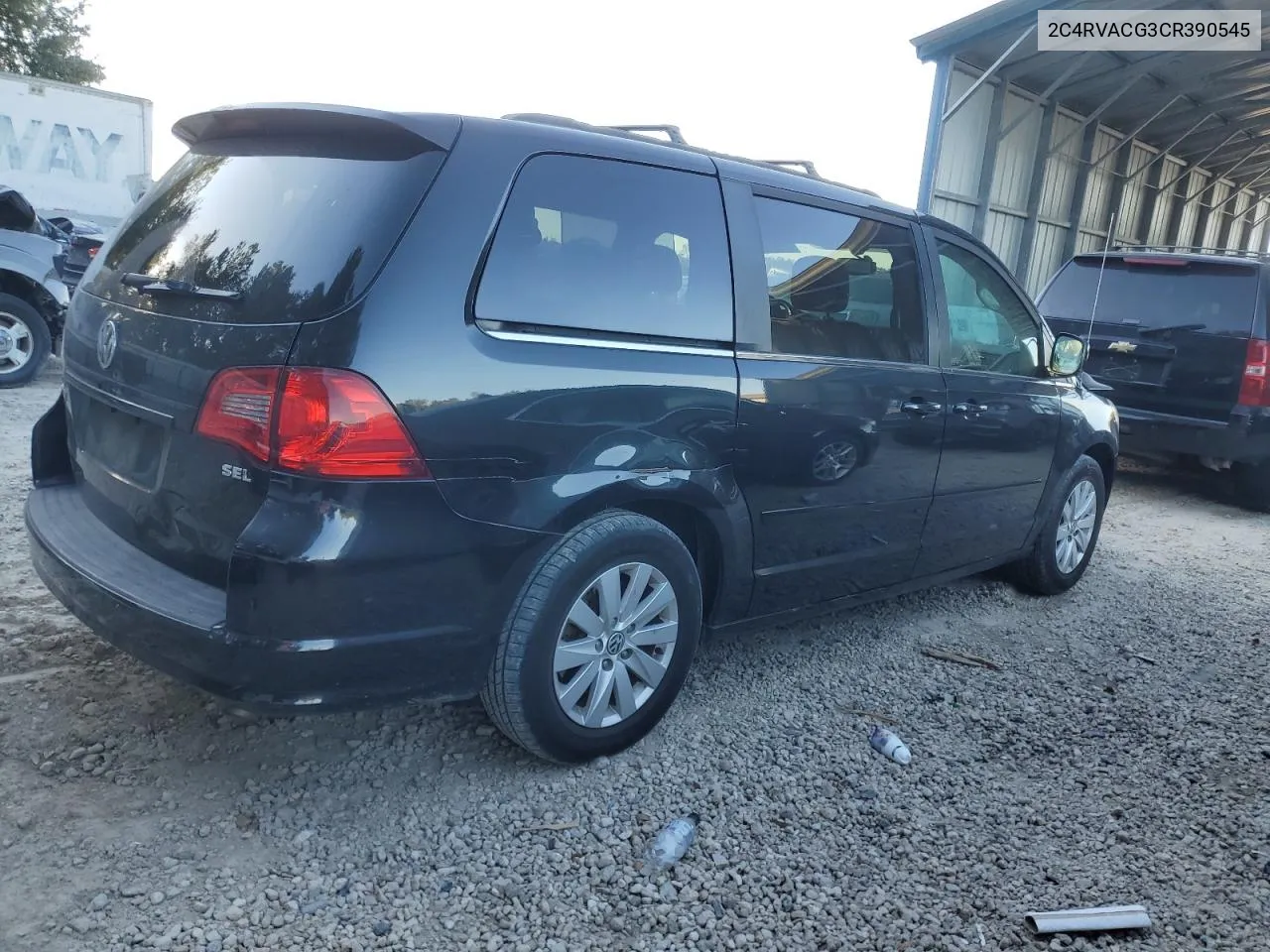 2012 Volkswagen Routan Sel VIN: 2C4RVACG3CR390545 Lot: 75312754