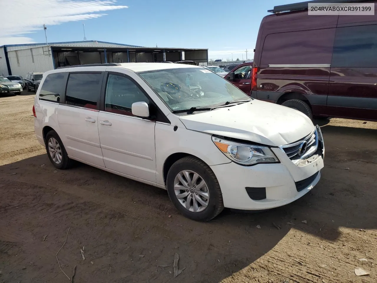 2012 Volkswagen Routan Se VIN: 2C4RVABGXCR391399 Lot: 77228064