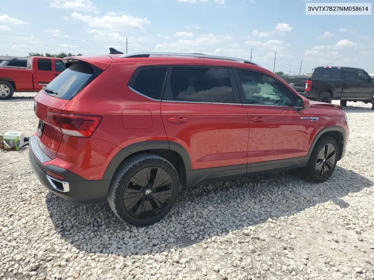 2022 Volkswagen Taos Se VIN: 3VVTX7B27NM058614 Lot: 68880464