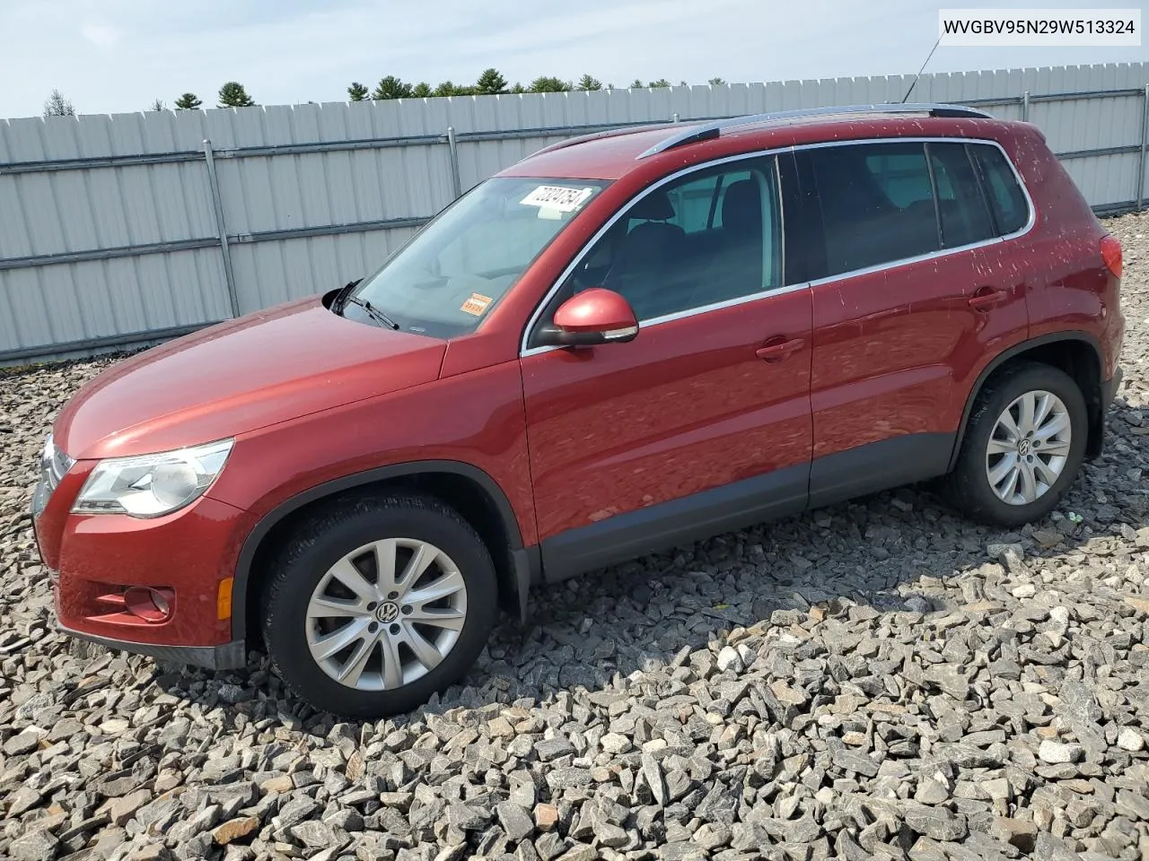 2009 Volkswagen Tiguan Se VIN: WVGBV95N29W513324 Lot: 72324754