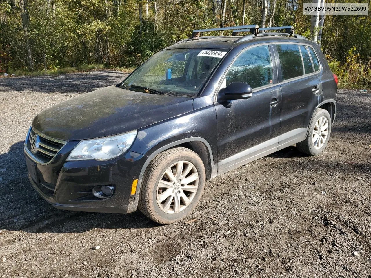 2009 Volkswagen Tiguan Se VIN: WVGBV95N29W522699 Lot: 75424994