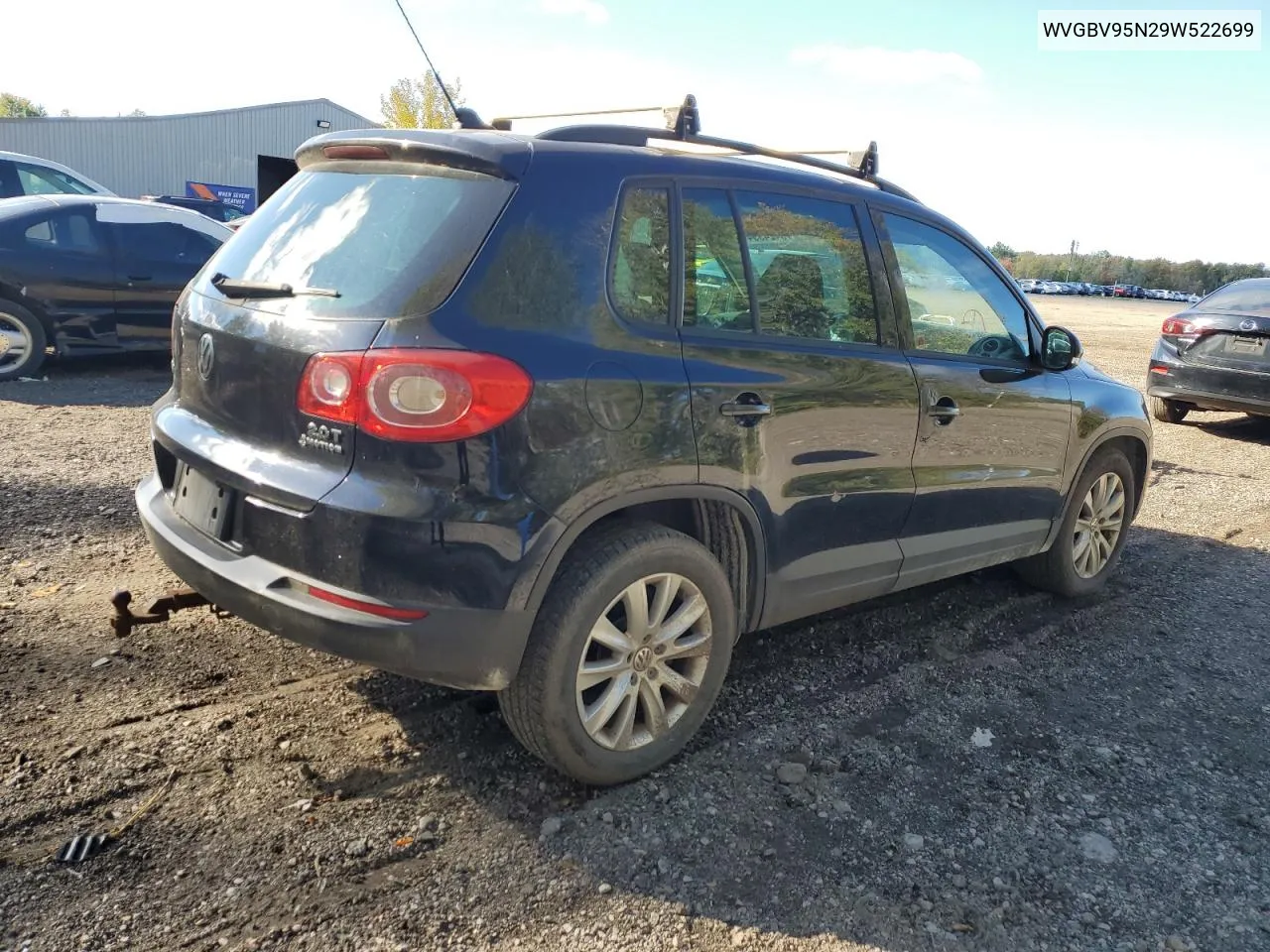 2009 Volkswagen Tiguan Se VIN: WVGBV95N29W522699 Lot: 75424994