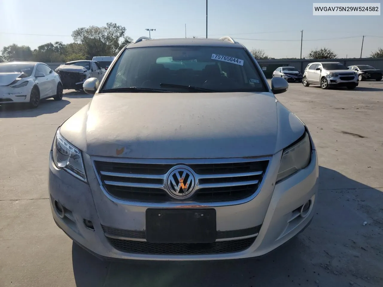 2009 Volkswagen Tiguan S VIN: WVGAV75N29W524582 Lot: 75765044