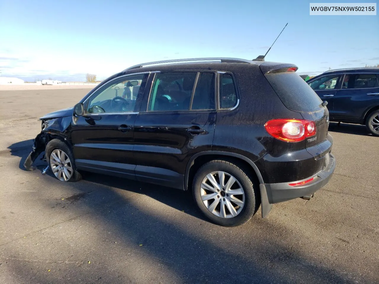 2009 Volkswagen Tiguan Se VIN: WVGBV75NX9W502155 Lot: 77076214