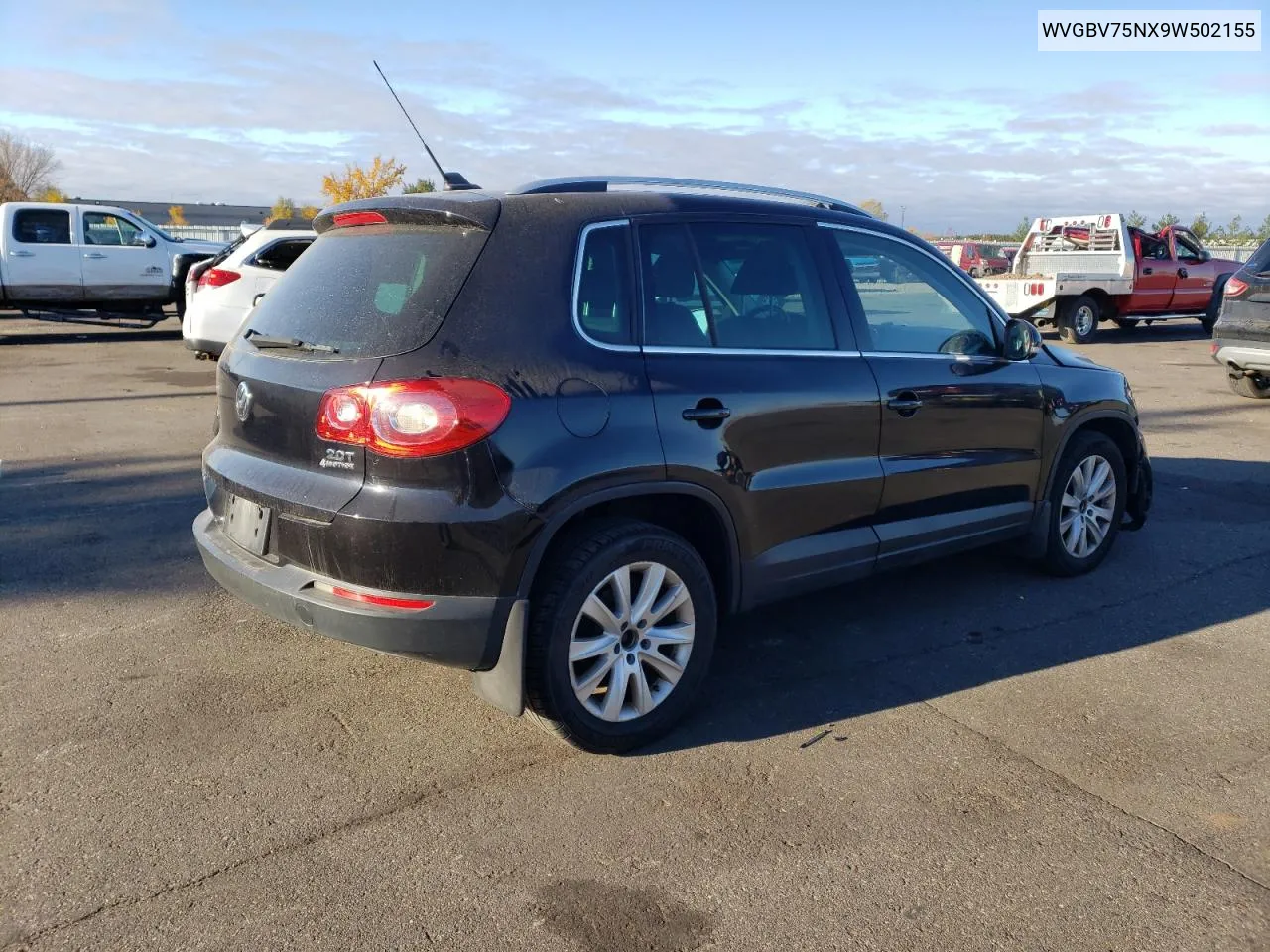 2009 Volkswagen Tiguan Se VIN: WVGBV75NX9W502155 Lot: 77076214