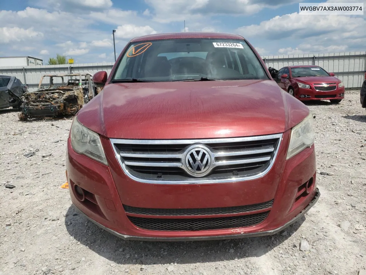 WVGBV7AX3AW003774 2010 Volkswagen Tiguan Se