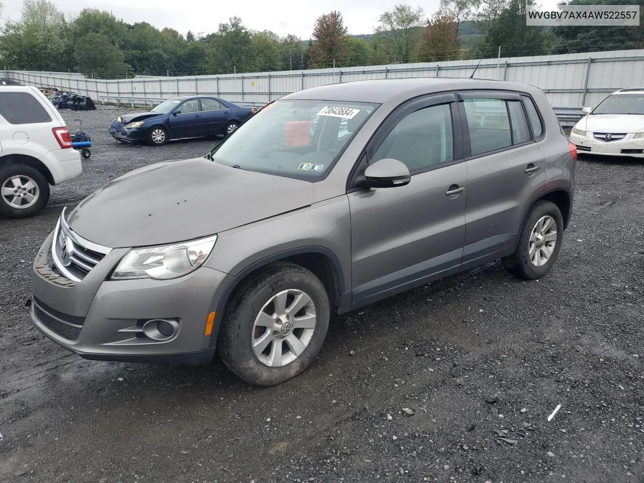 2010 Volkswagen Tiguan Se VIN: WVGBV7AX4AW522557 Lot: 73643684