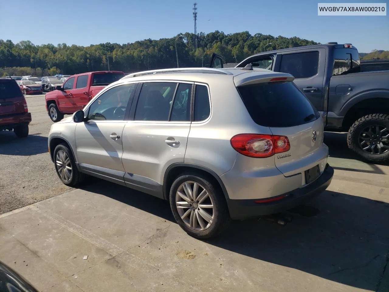 2010 Volkswagen Tiguan Se VIN: WVGBV7AX8AW000210 Lot: 75007584