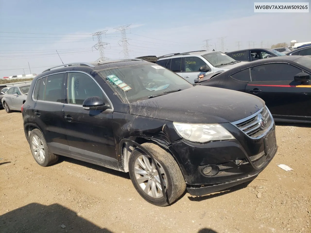 2010 Volkswagen Tiguan Se VIN: WVGBV7AX3AW509265 Lot: 75225914