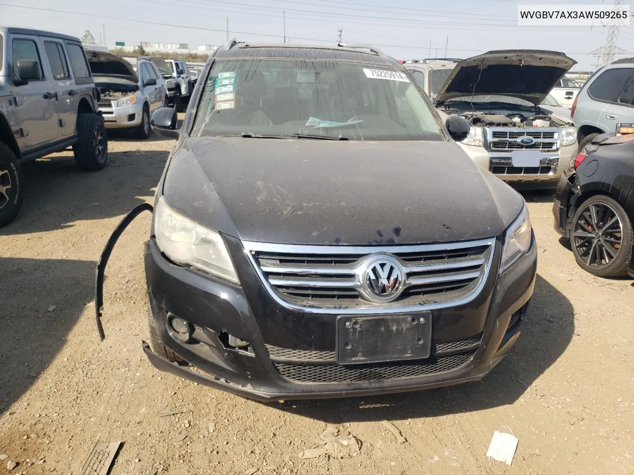 2010 Volkswagen Tiguan Se VIN: WVGBV7AX3AW509265 Lot: 75225914