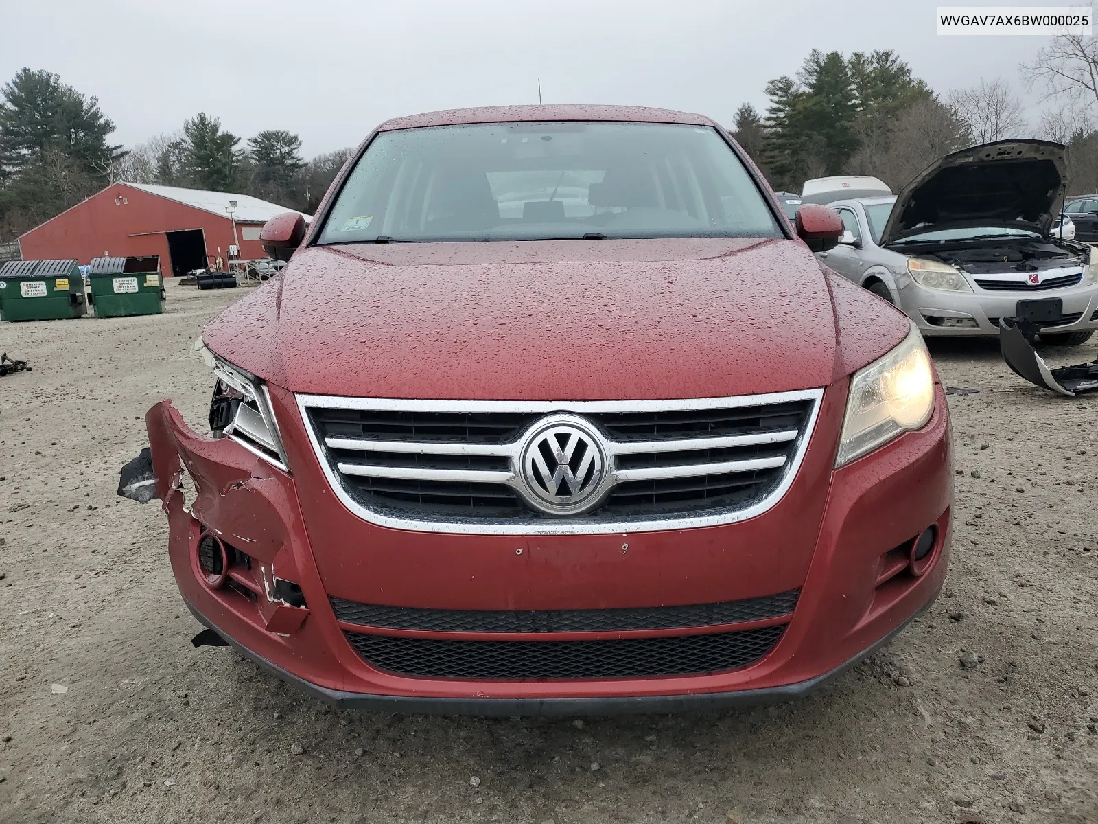 2011 Volkswagen Tiguan S VIN: WVGAV7AX6BW000025 Lot: 47180584