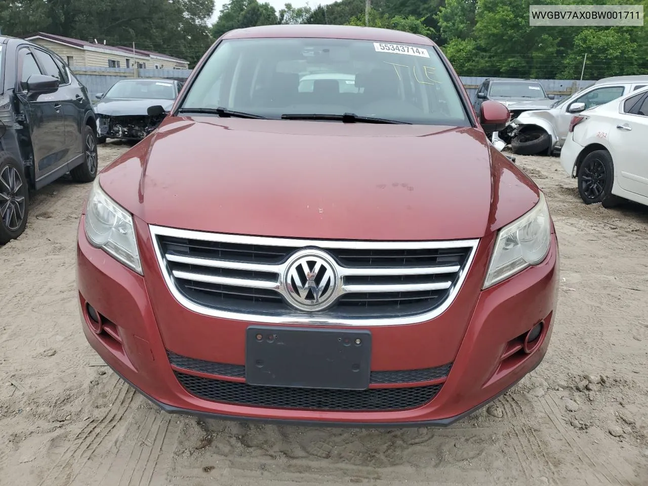 2011 Volkswagen Tiguan S VIN: WVGBV7AX0BW001711 Lot: 55343714