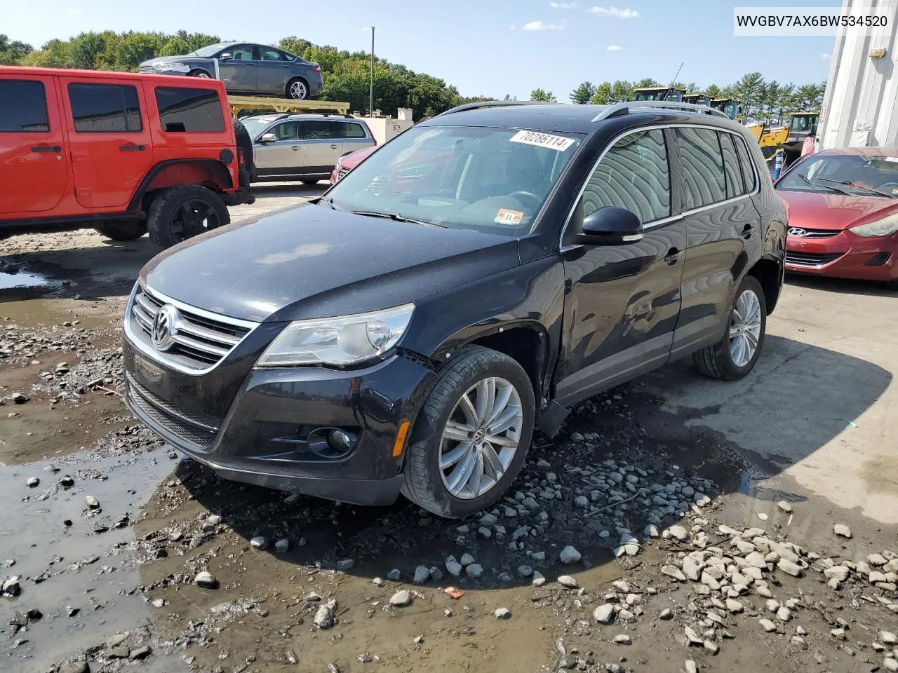 2011 Volkswagen Tiguan S VIN: WVGBV7AX6BW534520 Lot: 70286114