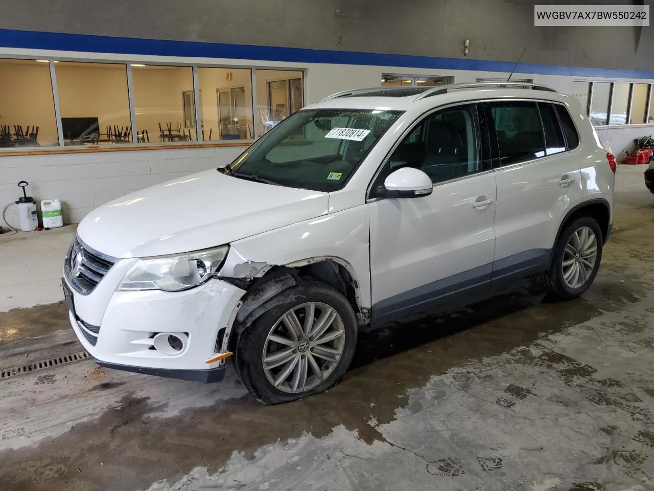 2011 Volkswagen Tiguan S VIN: WVGBV7AX7BW550242 Lot: 71830814