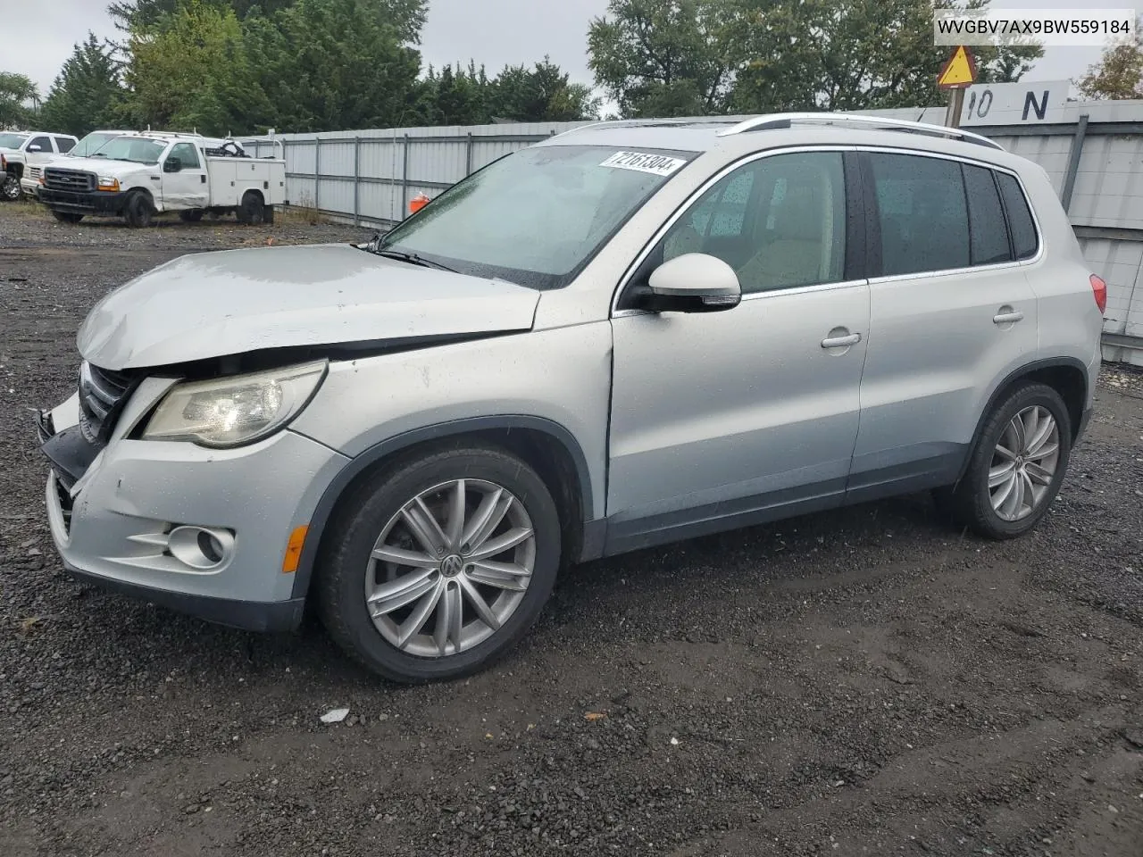 2011 Volkswagen Tiguan S VIN: WVGBV7AX9BW559184 Lot: 72161304