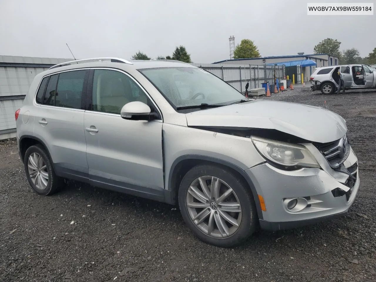 2011 Volkswagen Tiguan S VIN: WVGBV7AX9BW559184 Lot: 72161304