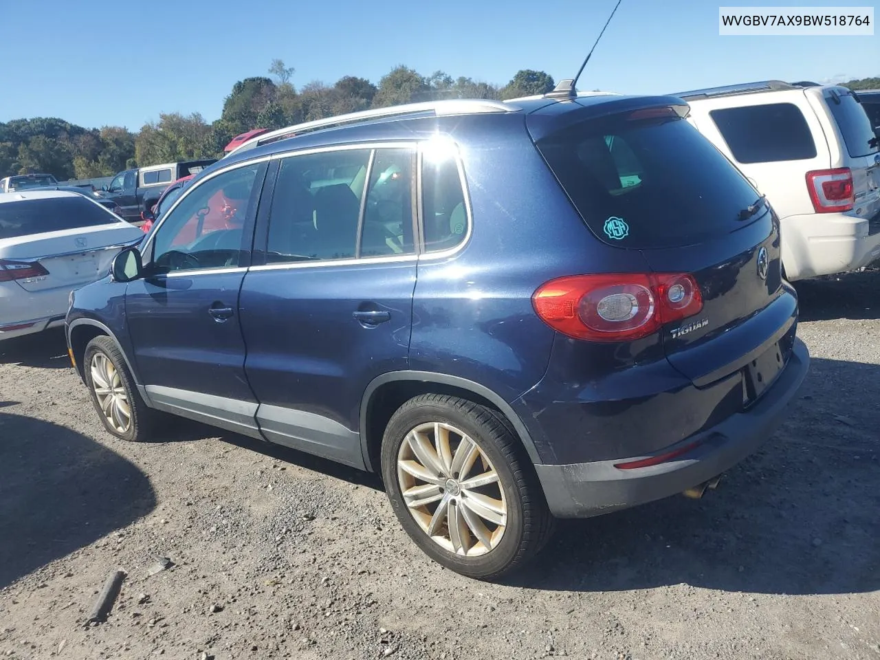 WVGBV7AX9BW518764 2011 Volkswagen Tiguan S