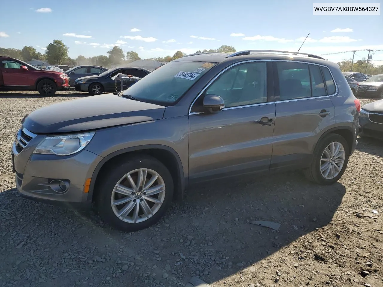 2011 Volkswagen Tiguan S VIN: WVGBV7AX8BW564327 Lot: 75436744