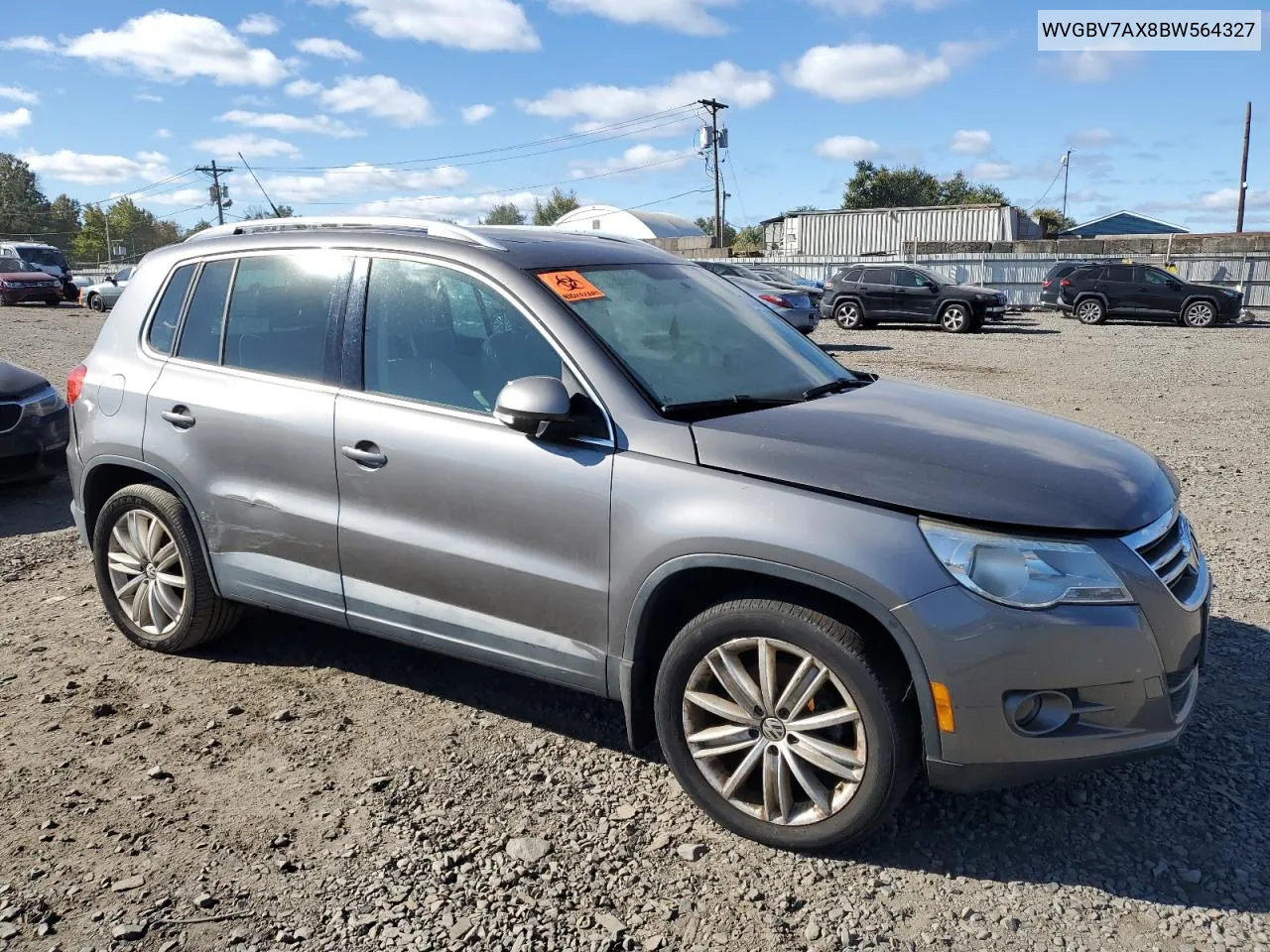 2011 Volkswagen Tiguan S VIN: WVGBV7AX8BW564327 Lot: 75436744