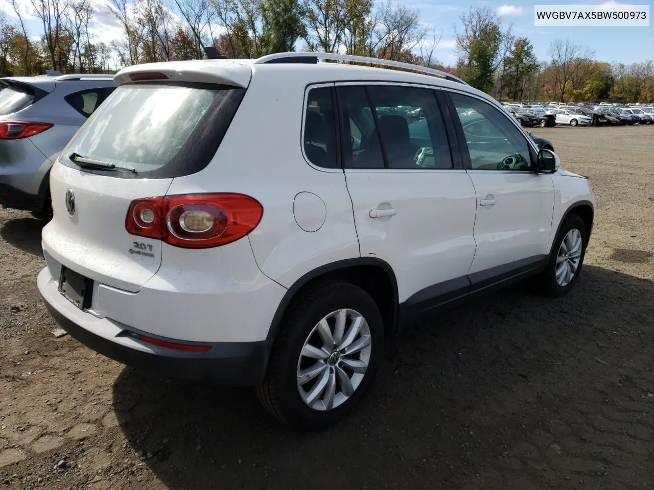 2011 Volkswagen Tiguan S VIN: WVGBV7AX5BW500973 Lot: 75488104