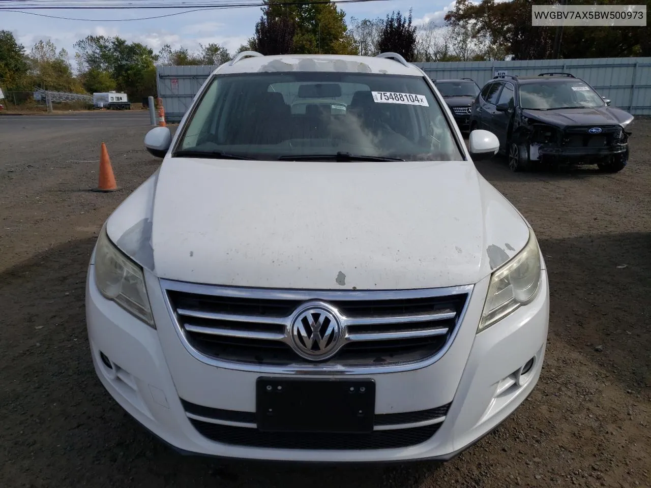 2011 Volkswagen Tiguan S VIN: WVGBV7AX5BW500973 Lot: 75488104