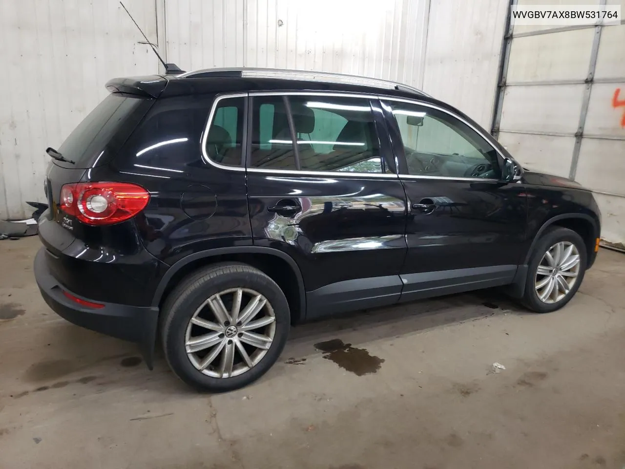 2011 Volkswagen Tiguan S VIN: WVGBV7AX8BW531764 Lot: 76064754