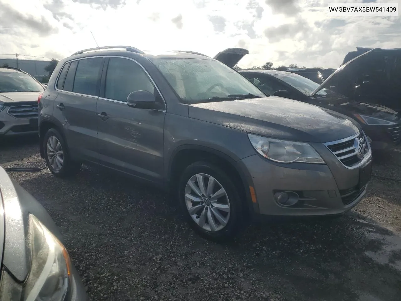 2011 Volkswagen Tiguan S VIN: WVGBV7AX5BW541409 Lot: 77065404