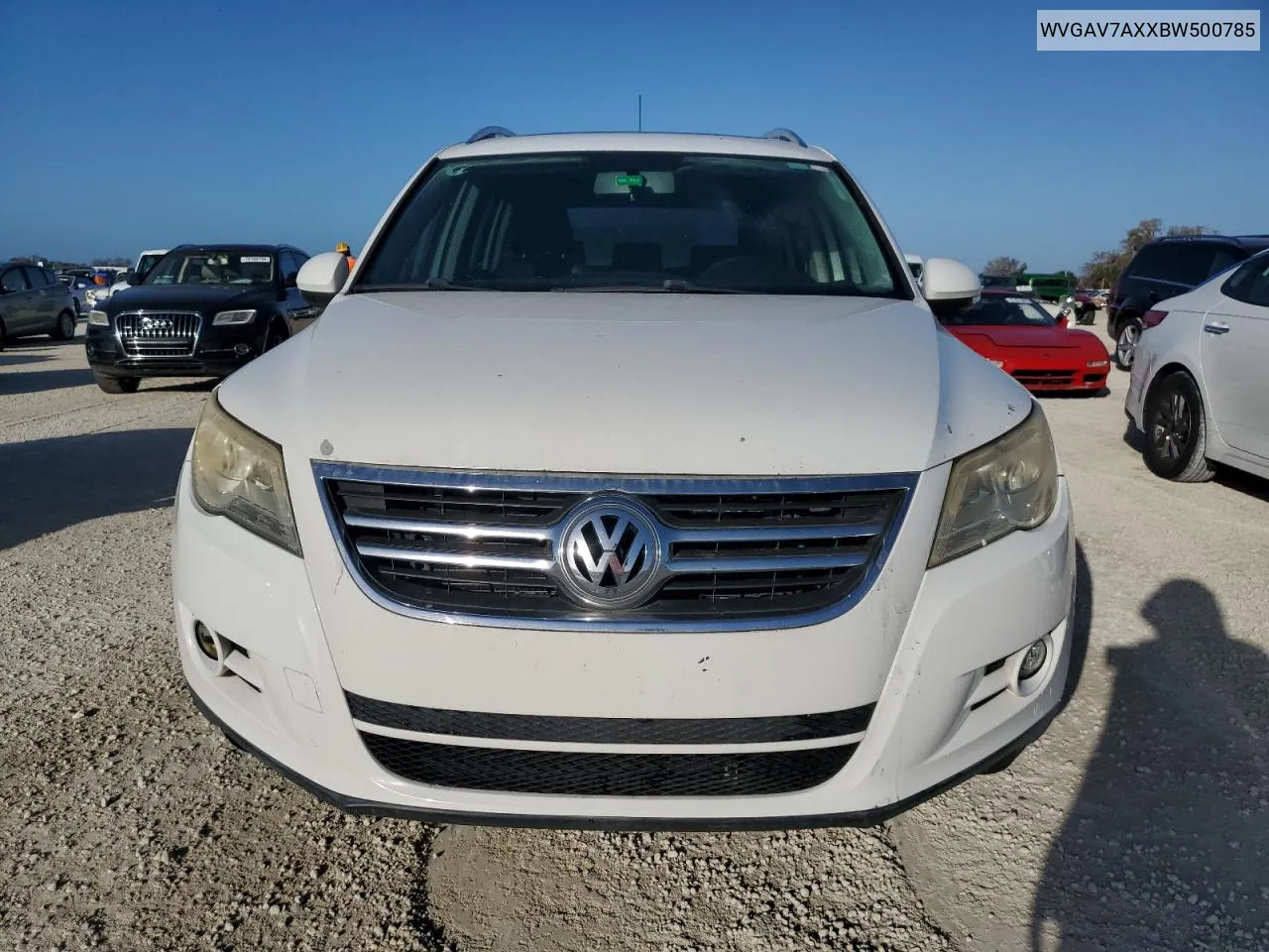 2011 Volkswagen Tiguan S VIN: WVGAV7AXXBW500785 Lot: 78656204