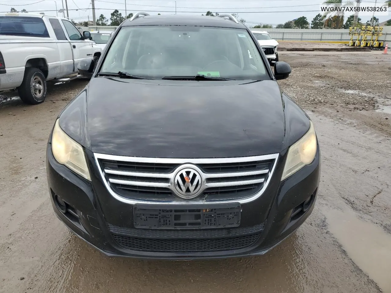 2011 Volkswagen Tiguan S VIN: WVGAV7AX5BW538263 Lot: 78719624