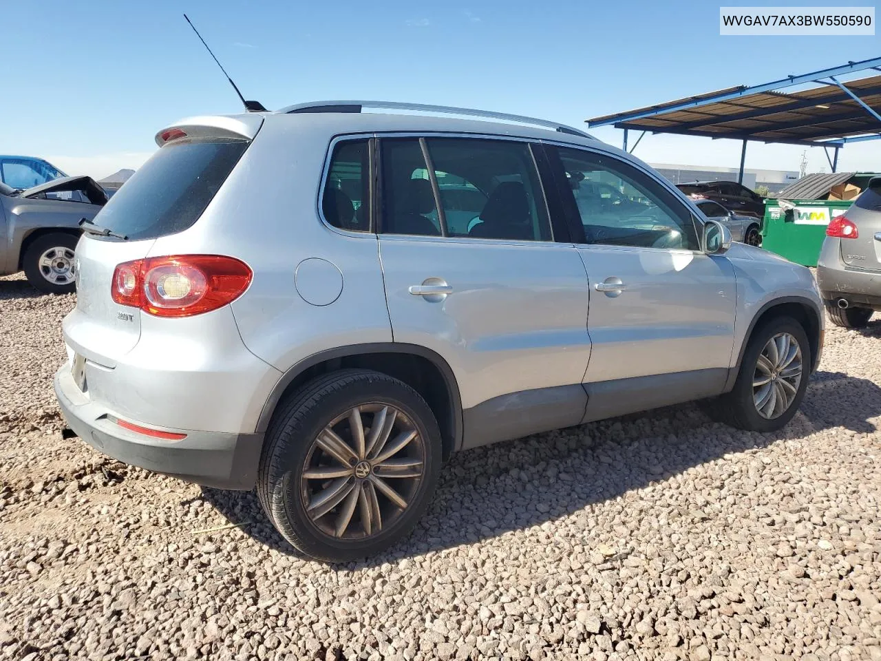 2011 Volkswagen Tiguan S VIN: WVGAV7AX3BW550590 Lot: 79304034