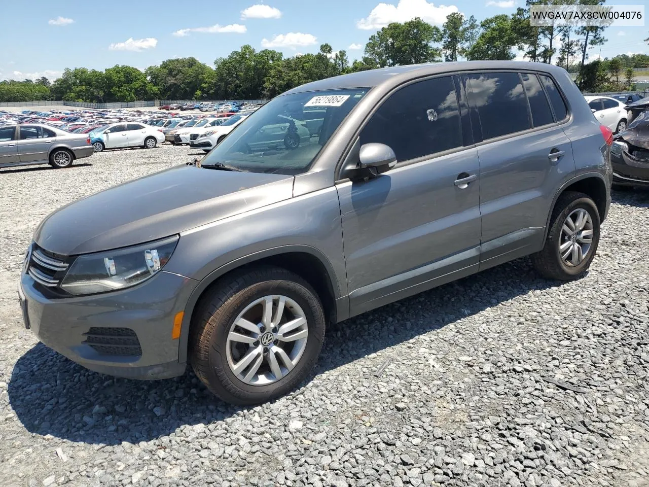 2012 Volkswagen Tiguan S VIN: WVGAV7AX8CW004076 Lot: 56219864