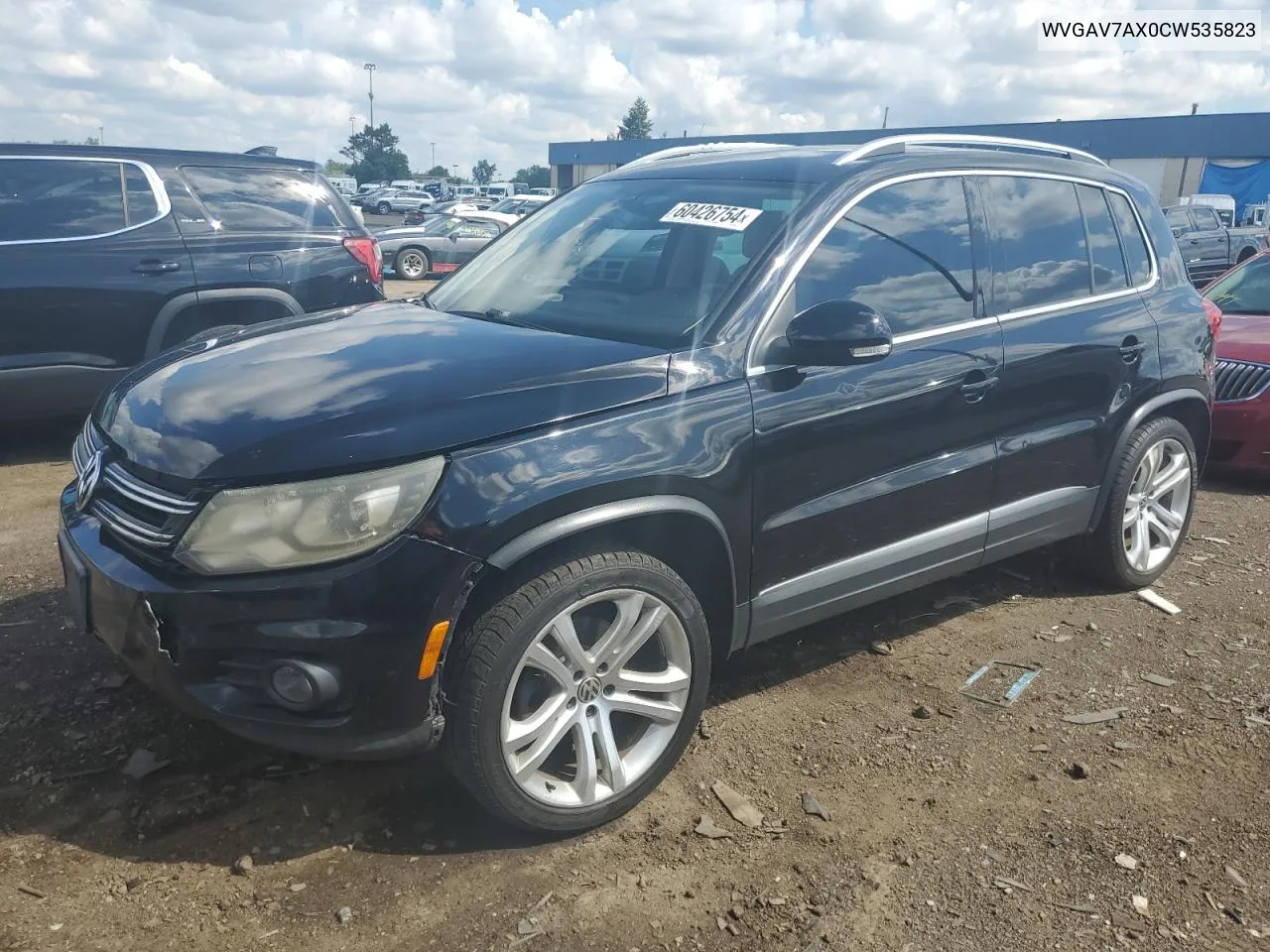 2012 Volkswagen Tiguan S VIN: WVGAV7AX0CW535823 Lot: 60426754