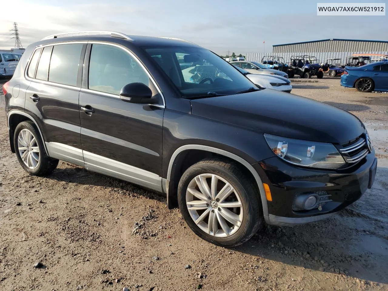 2012 Volkswagen Tiguan S VIN: WVGAV7AX6CW521912 Lot: 62270594