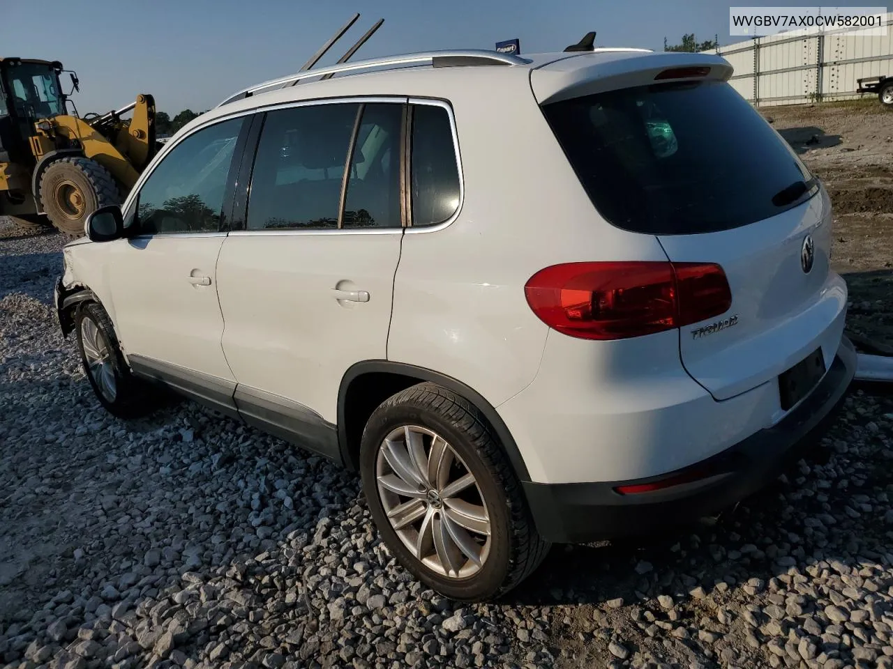 2012 Volkswagen Tiguan S VIN: WVGBV7AX0CW582001 Lot: 65570614