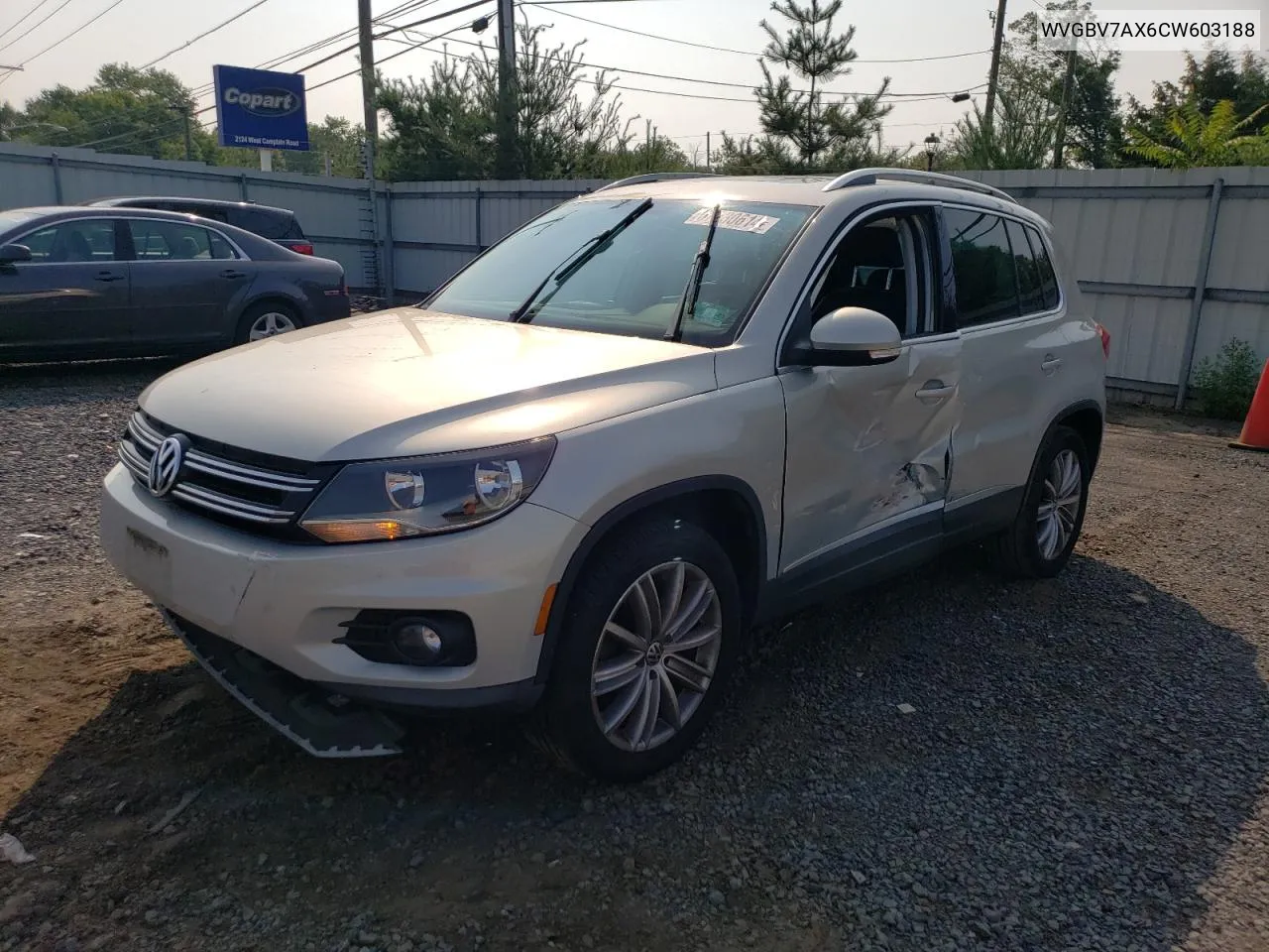 2012 Volkswagen Tiguan S VIN: WVGBV7AX6CW603188 Lot: 67230614