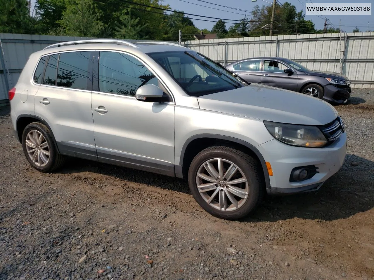 2012 Volkswagen Tiguan S VIN: WVGBV7AX6CW603188 Lot: 67230614