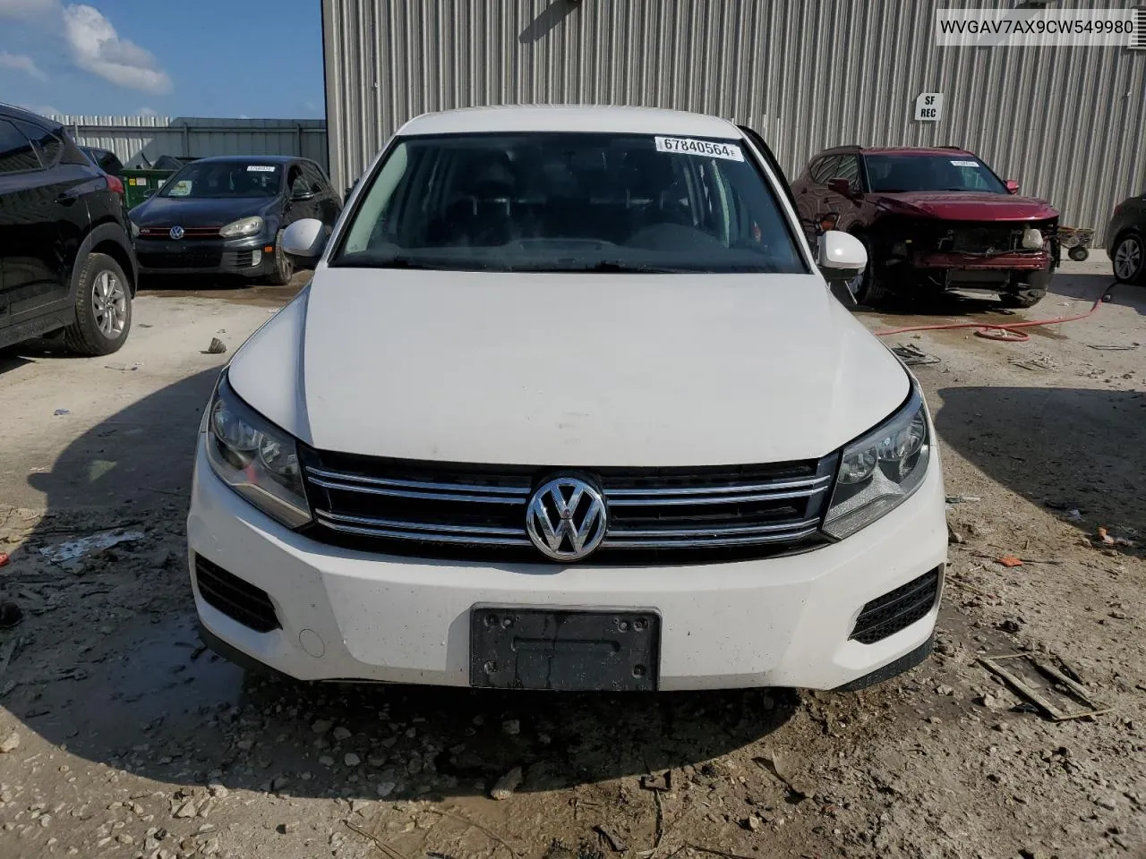 2012 Volkswagen Tiguan S VIN: WVGAV7AX9CW549980 Lot: 67840564