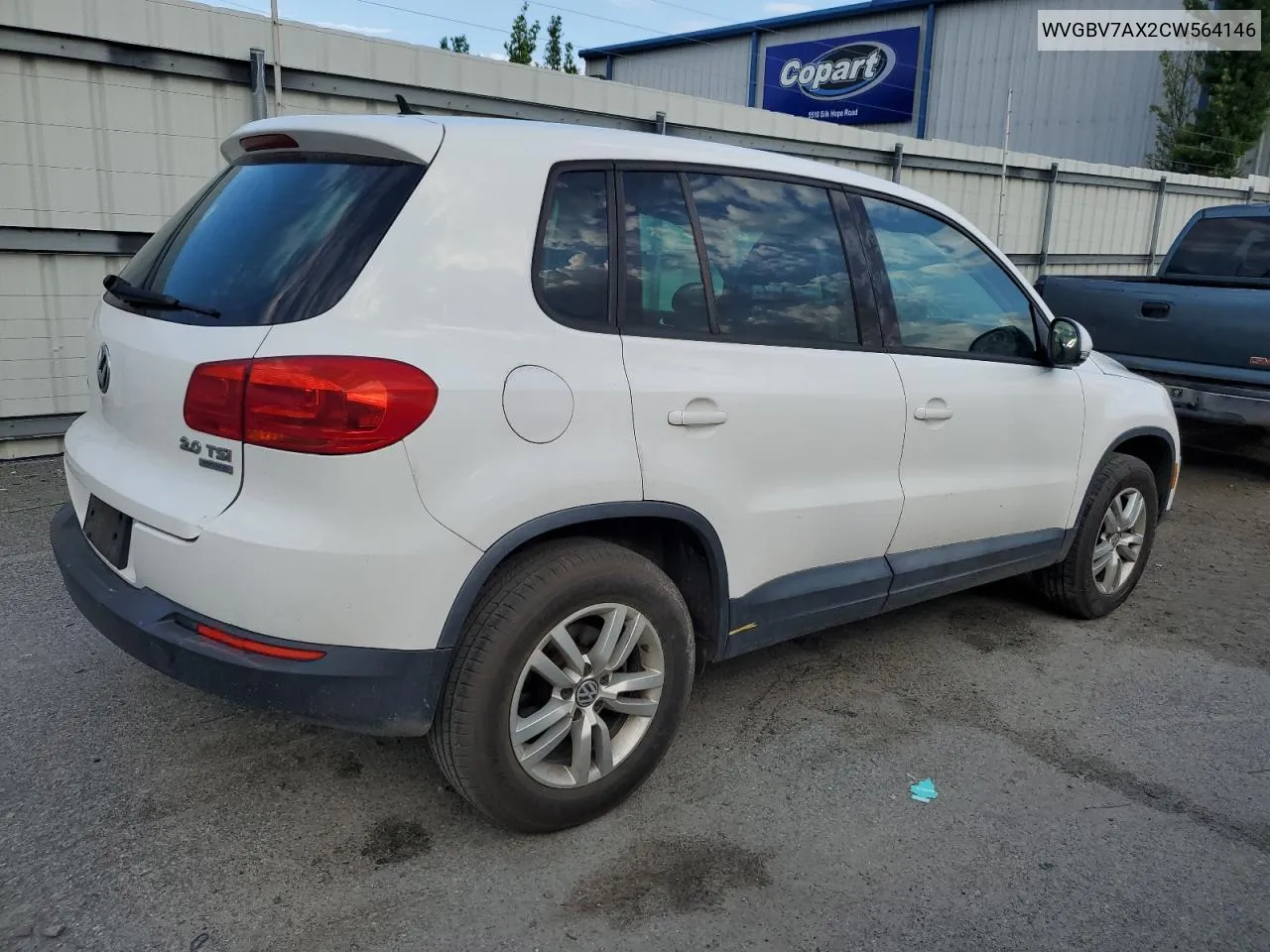 WVGBV7AX2CW564146 2012 Volkswagen Tiguan S